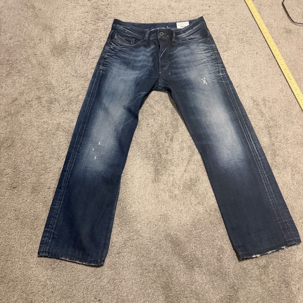 Diesel Viker Regular Straight Jeans‎ Wash 0880F Mens Blue Denim 33x36
